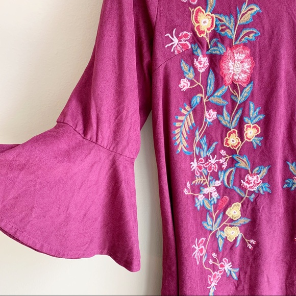 ALTAR’D STATE boho tunic top embroidery bell small - Picture 6 of 9